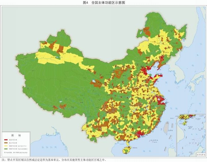 全國(guó)主體功能區(qū)示意圖